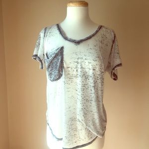 Z supply burnout white grey gray black tee t-shirt